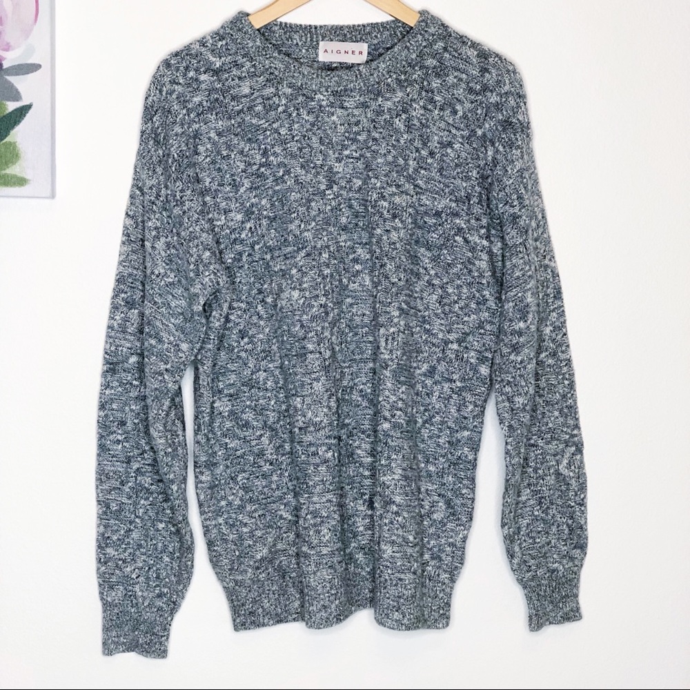 Vintage | Aigner Blue/Green Oversized Sweater L